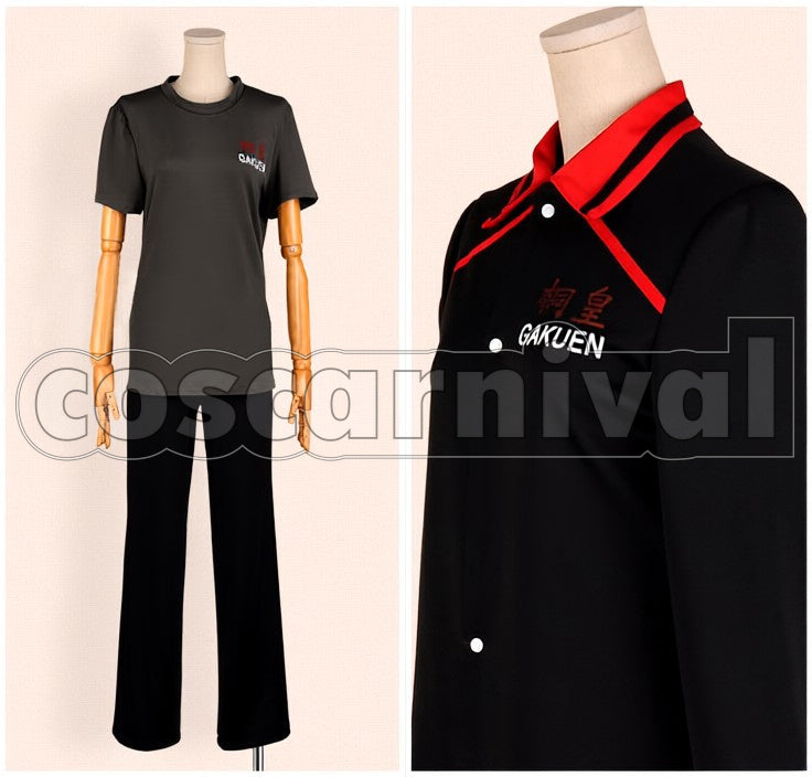 Academy Sportswear Daiki Aomine cosplay costume from Kuroko's Basketball Too, front view 3