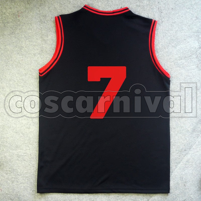 Academy Yoshinori Susa No. 7 cosplay costume from Kuroko's Basketball Too, back view