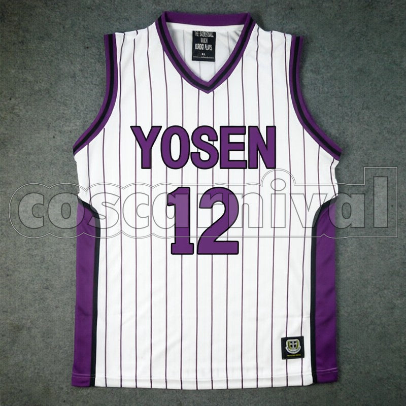 High Tatsuya Himuro No. 12 cosplay costume from Kuroko's Basketball Yosen, front view