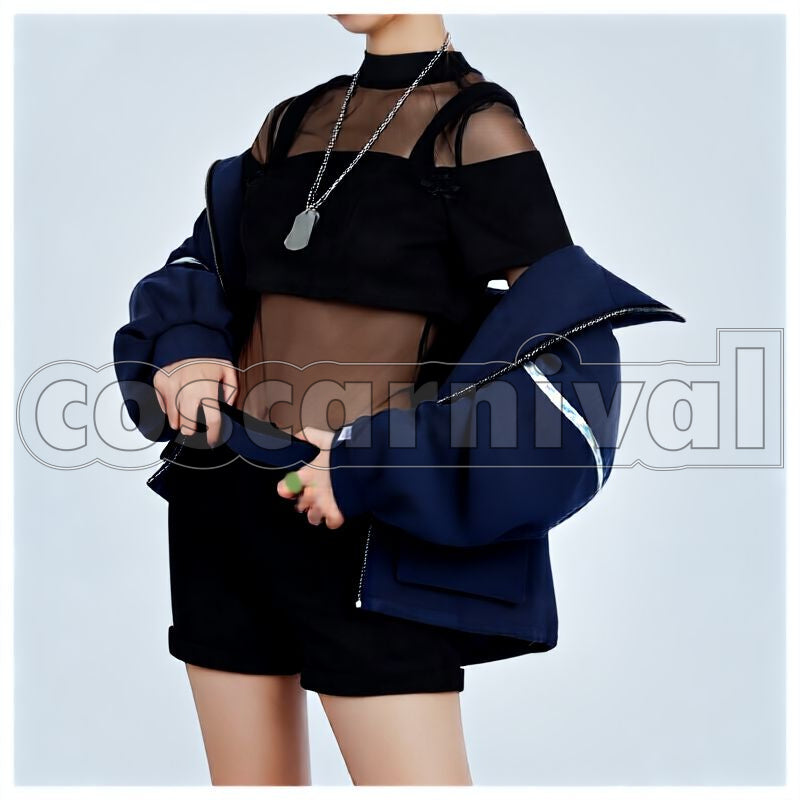 Legends K/DA All Out Akali the Rogue Assassin Cosplay cosplay costume from League of, front view 1