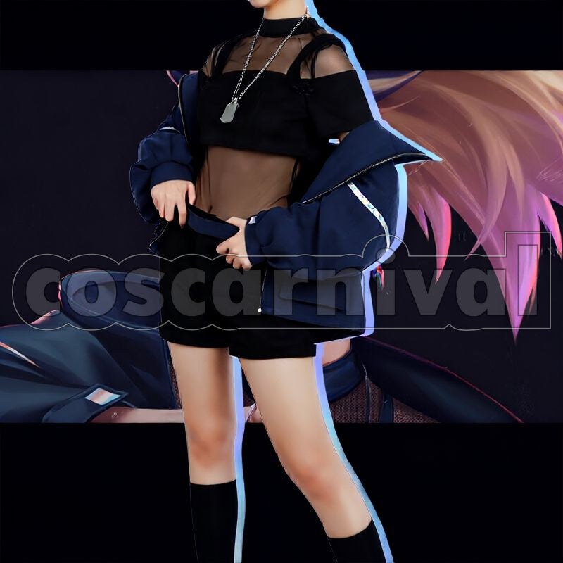 Legends K/DA All Out Akali the Rogue Assassin Cosplay cosplay costume from League of, front view 2