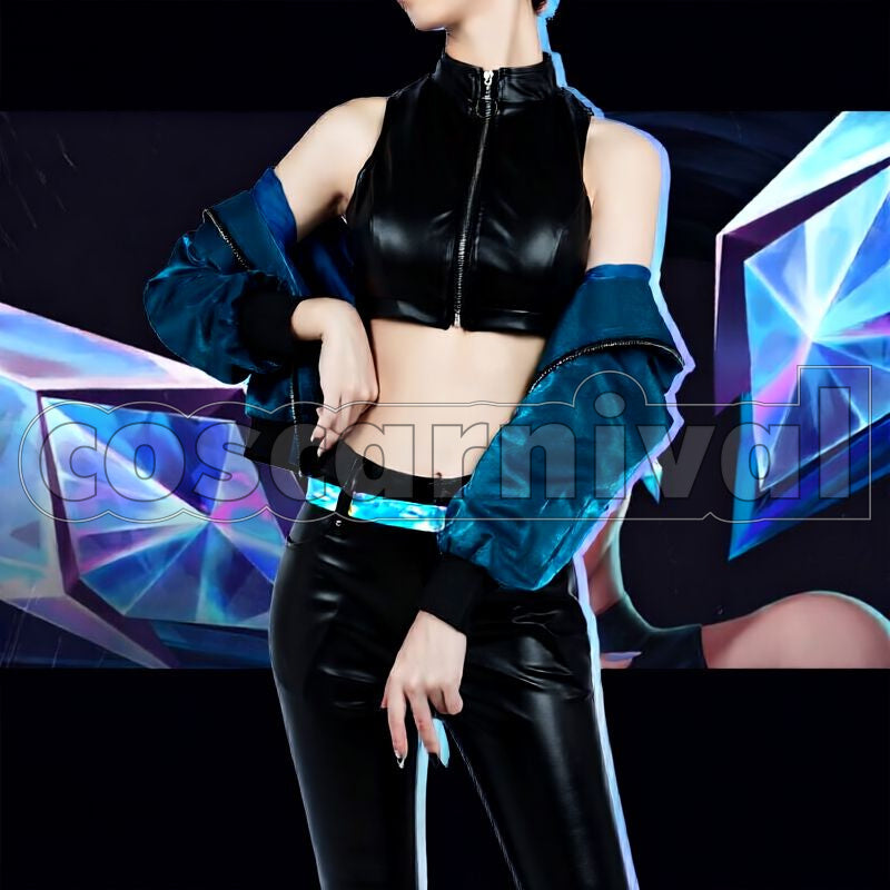 Legends K/DA All Out Kai'Sa Daughter of the Void Cosplay cosplay costume from League of, front view 2