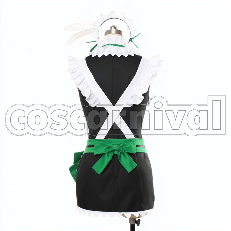mogyutto love de Sekkin Chuu! Rin Hoshizora cosplay costume from Love Live! Maid, back view 2