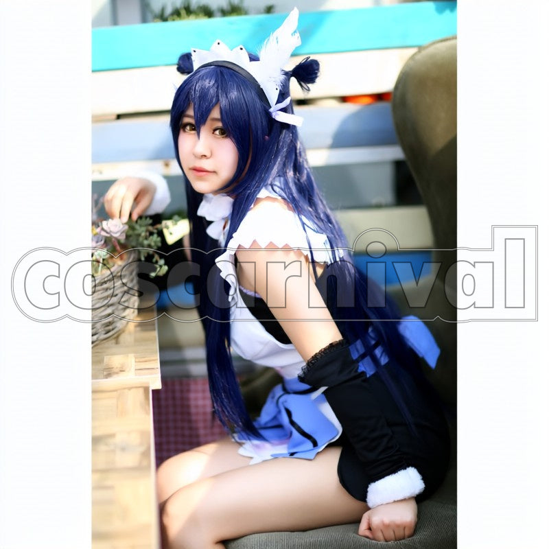 mogyutto love de Sekkin Chuu! Umi Sonoda cosplay costume from Love Live! Maid, side view 2