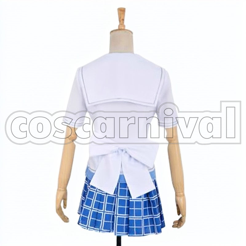 Nishikino July Unawakened Sailor cosplay costume from Love Live! Maki, back view