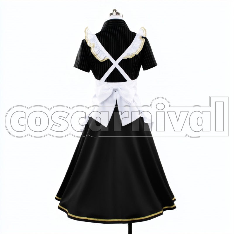 Maid SR Pre-Awakening Nozomi Tojo cosplay costume from Love Live! Cafe, back view