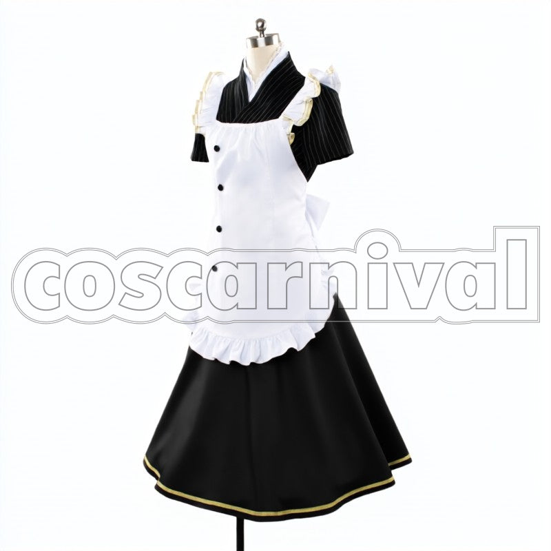 Maid SR Pre-Awakening Nozomi Tojo cosplay costume from Love Live! Cafe, front view 2