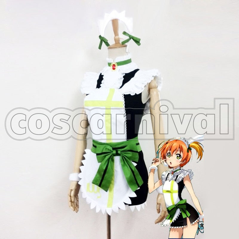 Hoshizora Maid Outfit mogyuttolovede Sekkin Chuu! ! cosplay costume from Love Live! Rin, front view 2