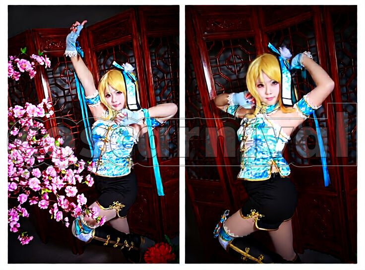 Project Eli Ayase China Dress Cosplay cosplay costume from Love Live! School Idol, front view 2