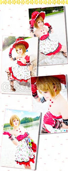 Project Hanayo Koizumi Cherry Fruit Girl (Midsummer Fruit Girl Contest) UR Idolized Cosplay cosplay costume from Love Live! School Idol, front view 2