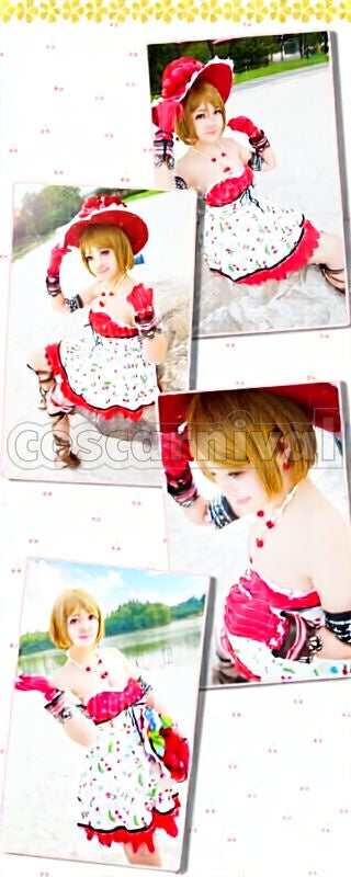 Project Hanayo Koizumi Cherry Fruit Girl (Midsummer Fruit Girl Contest) UR Idolized Cosplay cosplay costume from Love Live! School Idol, front view 2