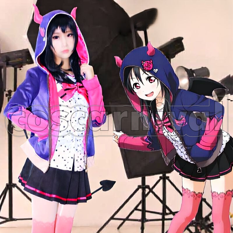 Project Nico Yazawa Little Devil Unidolized Cosplay cosplay costume from Love Live! School Idol, front view 1