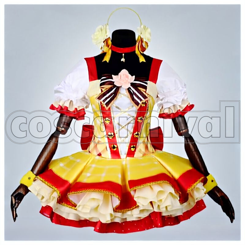 Project Rin Hoshizora Flower Bouquet Idolized Cosplay cosplay costume from Love Live! School Idol, front view 1