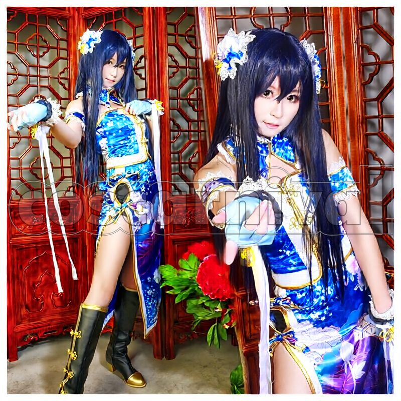 Project Umi Sonoda China Dress Cosplay cosplay costume from Love Live! School Idol, front view 1