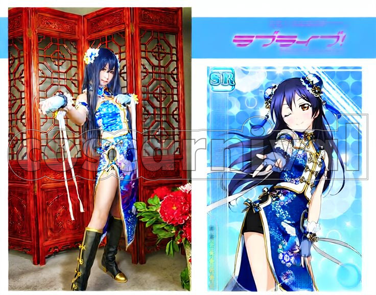 Project Umi Sonoda China Dress Cosplay cosplay costume from Love Live! School Idol, front view 2