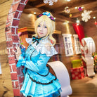 2 Episodes 12 13 Insert Song KiRa-KiRa Sensation! Happy maker! Eli Ayase cosplay costume from Love Live! Season, front view 2