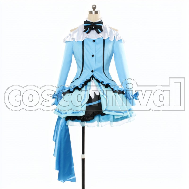 2 Episodes 12 13 Insert Song KiRa-KiRa Sensation! Happy maker! Eli Ayase cosplay costume from Love Live! Season, front view 3