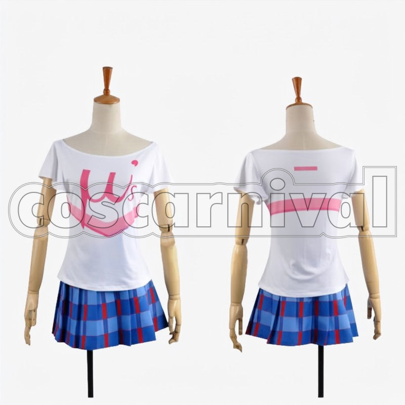 2 Episode 13 Insert Song Happy maker! Umi Sonoda Cheer Squad cosplay costume from Love Live! Season, front view 2