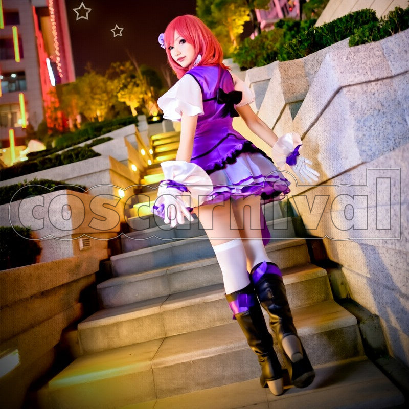2 Episodes 12 13 Insert Song KiRa-KiRa Sensation! Happy maker! Maki Nishikino cosplay costume from Love Live! Season, back view