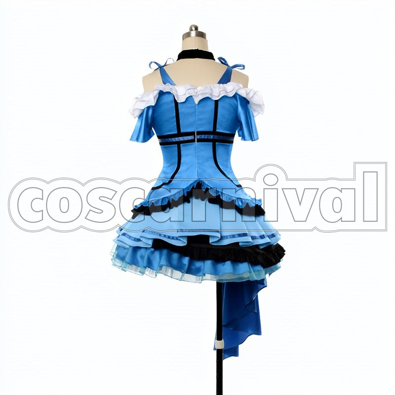 2 Episodes 12 13 Insert Song KiRa-KiRa Sensation! Happy maker! Umi Sonoda cosplay costume from Love Live! Season, back view