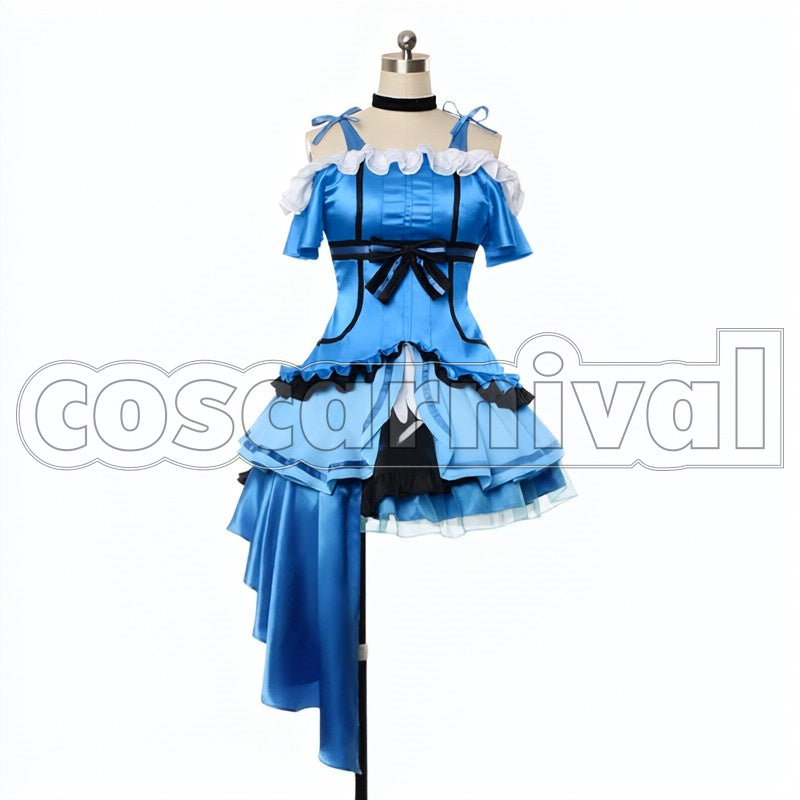 2 Episodes 12 13 Insert Song KiRa-KiRa Sensation! Happy maker! Umi Sonoda cosplay costume from Love Live! Season, front view 4