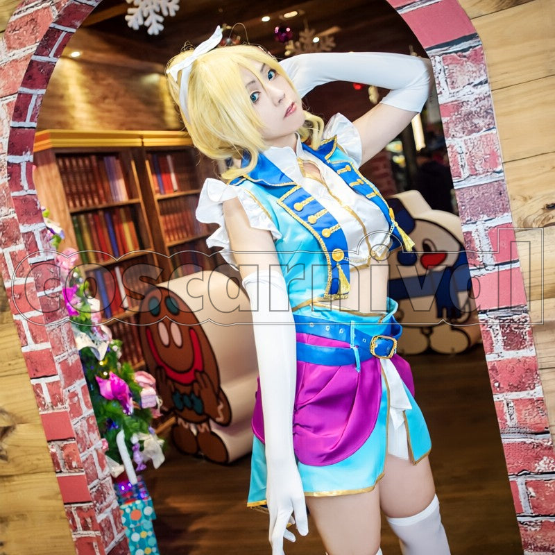2 Insert Song Shin guru2 Love wing bell Dancing stars on me! Eli Ayase cosplay costume from Love Live! Season, side view