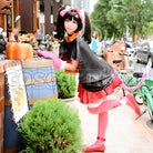 2 Insert Song Shin guru2 Love wing bell Dancing stars on me! Nico Yazawa cosplay costume from Love Live! Season, side view