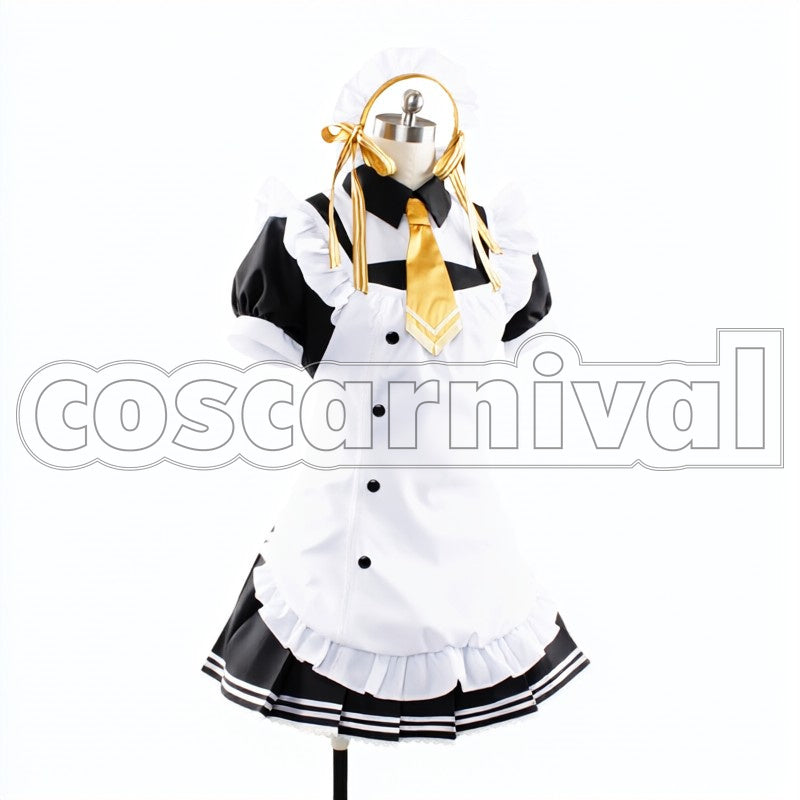 Maid SR Pre-Awakening Nico Yazawa cosplay costume from Love Live! Cafe, front view 3