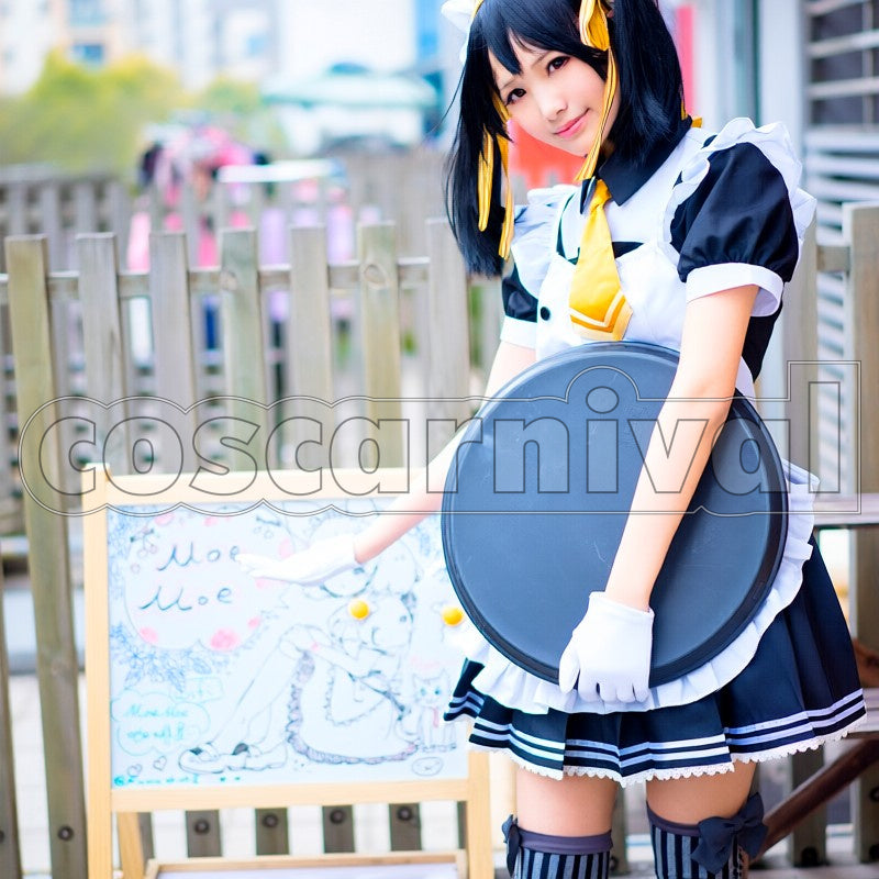 Maid SR Pre-Awakening Nico Yazawa cosplay costume from Love Live! Cafe, front view