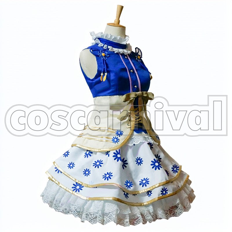 March Flower Awakened Umi Sonoda cosplay costume from Love Live! SR, side view