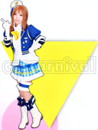 Sunshine!! Aqours Chika Takami, Riko Sakurauchi, Kanan Matsuura, Dia Kurosawa, You Watanabe, Yoshiko Tsushima, Hanamaru Kunikida, Mari Ohara etc. School idol Festival Summer All Members with Ribbon Tie Cosplay cosplay costume from Love Live!, front view 4