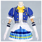 Sunshine!! Aqours Chika Takami, Riko Sakurauchi, Kanan Matsuura, Dia Kurosawa, You Watanabe, Yoshiko Tsushima, Hanamaru Kunikida, Mari Ohara etc. School idol Festival Summer All Members with Ribbon Tie Cosplay cosplay costume from Love Live!, front view 10