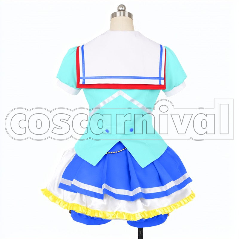 Aozora Jumping Heart Aqours You Watanabe cosplay costume from Love Live! Sunshine!!, back view