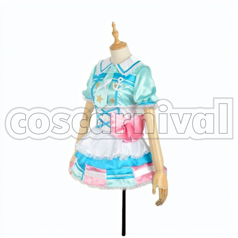 Aqours Kimi no Kokoro wa Kagayaiteru kai? You Watanabe cosplay costume from Love Live! Sunshine!!, front view 2