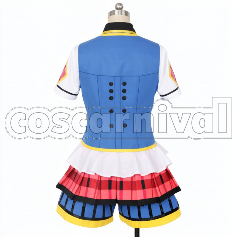 Mari Ohara 3rd Single HAPPY PARTY TRAIN cosplay costume from Love Live! Sunshine!!, back view