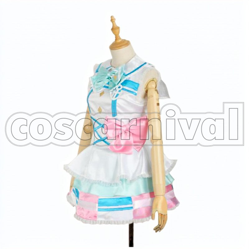 Aqours Kimi no Kokoro wa Kagayaiteru kai? Yoshiko Tsushima cosplay costume from Love Live! Sunshine!!, side view