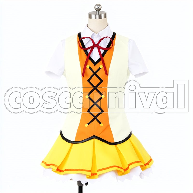 School Idol Movie The School Idol Movie Rin Hoshizora Insert Song SUNNY DAY SONG ? HEARTBEAT cosplay costume from Love Live! The, front view 2