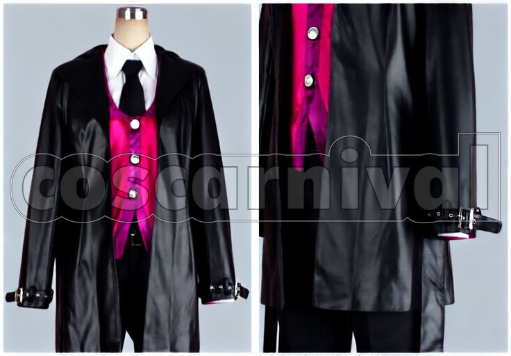 Ortolani Faux Leather Coat Cosplay cosplay costume from Luckydog1 Bernardo, front view 4