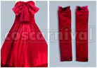 Ranka Lee Red One-Piece Dress Cosplay cosplay costume from Macross Frontier, set view