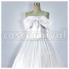Ranka Lee White One-Piece Dress Cosplay cosplay costume from Macross Frontier, front view 1
