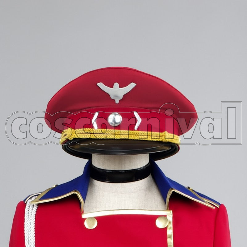 makurosu furontia sheriru Sagittarius Sagittarius Red Military cosplay costume from Macross Frontier, detail-1