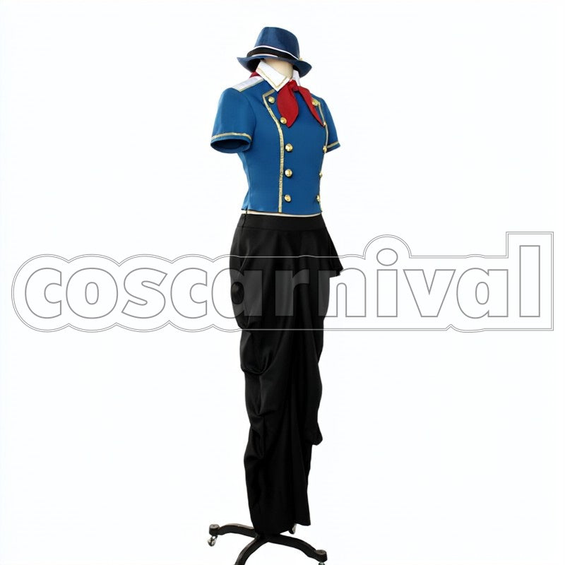 Saga R Nomura cosplay costume from MARGINAL 4 Redhot, side view 2