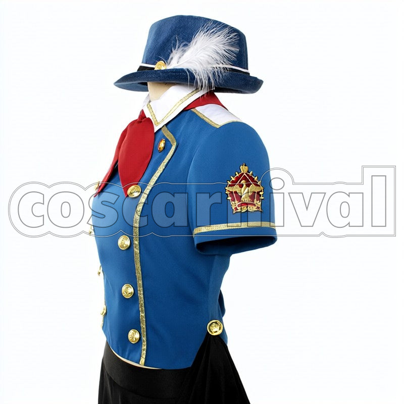 Saga R Nomura cosplay costume from MARGINAL 4 Redhot, side view 3