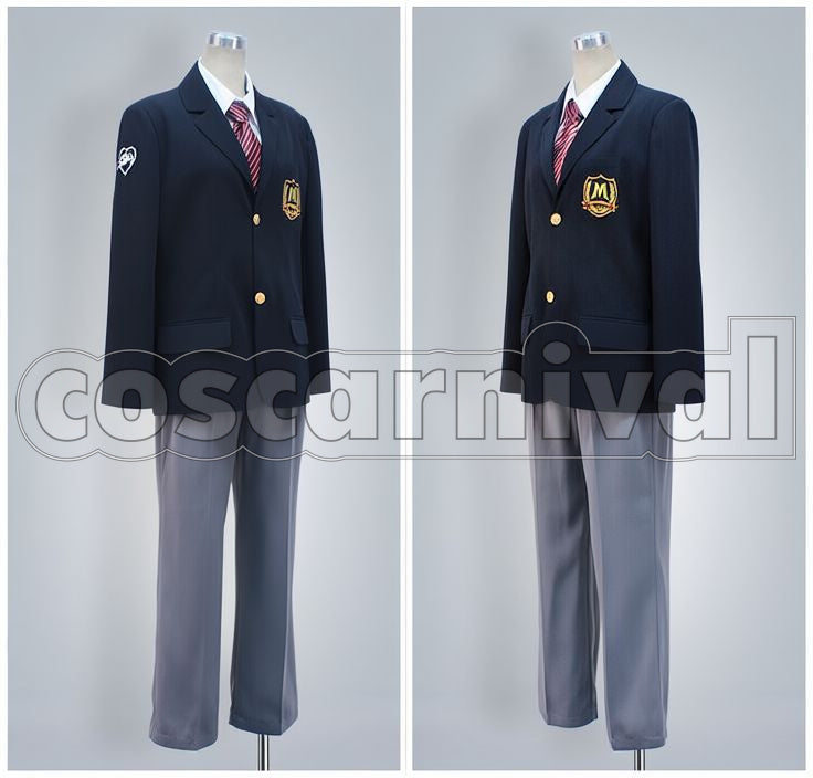 1!! Midō Gakuen High School Boys School Uniform Cosplay cosplay costume from Misaki, Number, mido gakuen high school boys school uniform 42111 front view 2