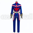All Might cosplay costume from My Hero Academia, back view