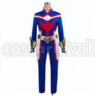All Might cosplay costume from My Hero Academia, front view