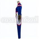 All Might cosplay costume from My Hero Academia, side view