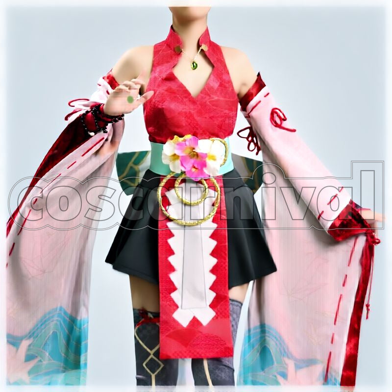 Tsuchimikado Kurumi Onmyo Princess Outfit Cosplay cosplay costume from NARAKA: BLADEPOINT, front view 1