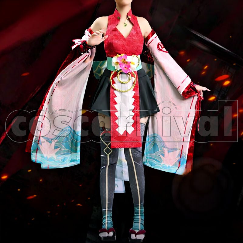 Tsuchimikado Kurumi Onmyo Princess Outfit Cosplay cosplay costume from NARAKA: BLADEPOINT, front view 2