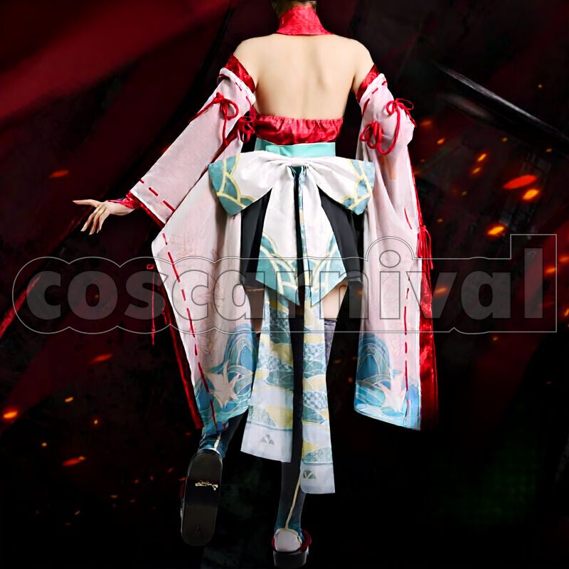 Tsuchimikado Kurumi Onmyo Princess Outfit Cosplay cosplay costume from NARAKA: BLADEPOINT, back view